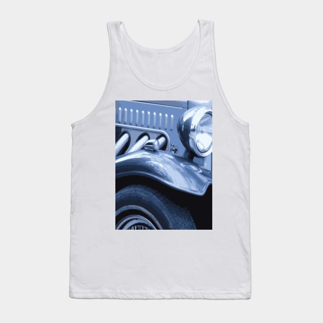 BLUE ANTIQUE CAR Pop Art Tank Top by BruceALMIGHTY Baker